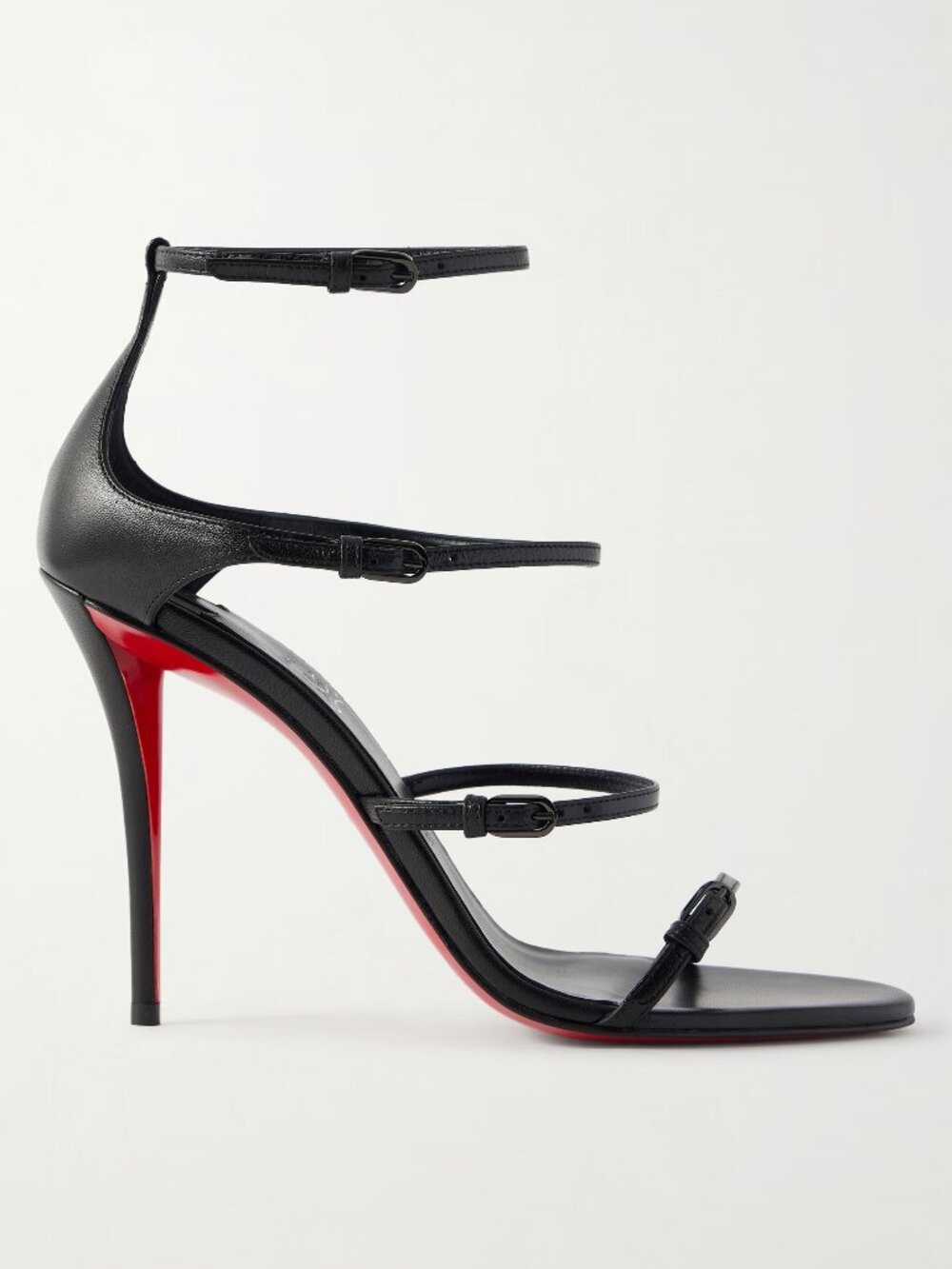 Christian Louboutin MILLENIUM 100 Strappy Leather Sandals Heels Shoes